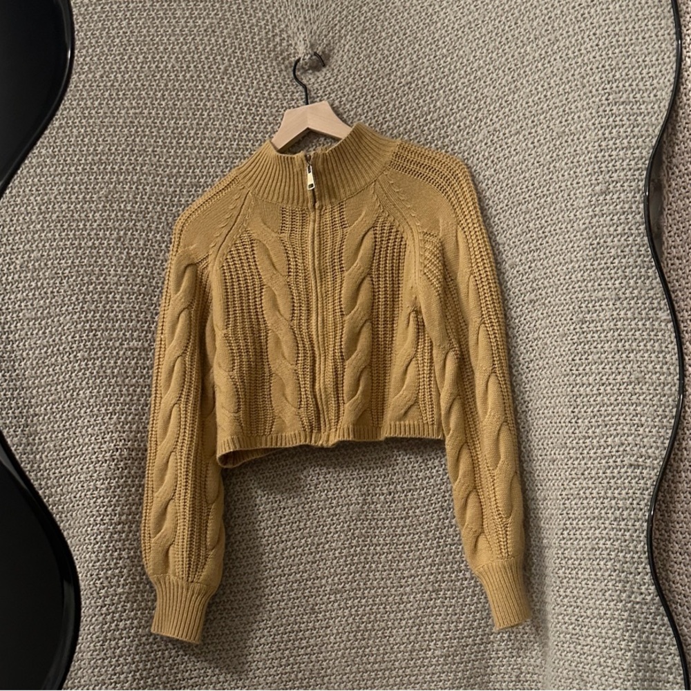 Cider Tan Cable Knit Sweater
